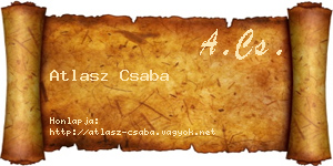 Atlasz Csaba névjegykártya